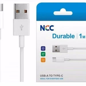 USB kabelis NCC USB-C 1m balts