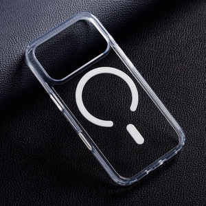 Maciņš priekš iPhone 15 PRO MAX Forcell F-Protect Clear Hybrid Premium saderīgs ar Magsafe caurspīdīgs