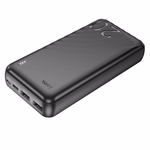 HOCO portatīvais lādētājs 20000 mAh 2A J123A melns