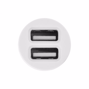 TOTI dubultais USB auto lādētājs ar micro USB kabeli 1 m 2.1 A, balts