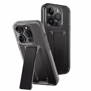Uniq viedtālruņa apvalks Heldro Mount ar statīvu iPhone 15 Pro 6.1" dūmakains