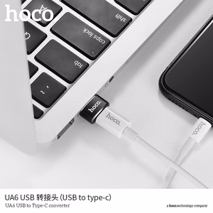 Adapteris OTG USB A uz USB C Hoco UA6 melns