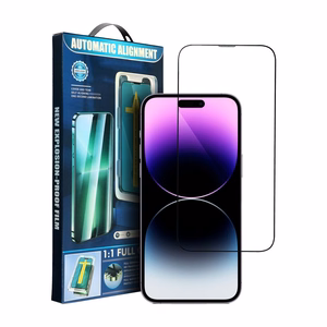 5D pilnas līmes rūdītais stikls iPhone 17 Air melns + aplikators