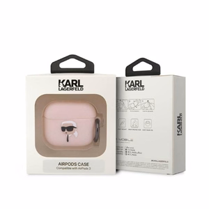 Karl Lagerfeld KLA3RUNIKP AirPods 3 чехол розовый/розовый Silicone Karl Head 3D