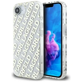 Karl Lagerfeld IML atkārtotā logotipa viedtālruņa apvalks iPhone 16e - zeltains