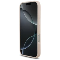 Guess Graudains Liels 4G un Klasiskais Logotips viedtālruņa apvalks iPhone 17 - rozā
