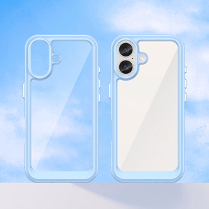 Outer Space viedtālruņa apvalks ar gēla rāmi iPhone 16 Plus - zils