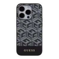 Guess GCube Stripes Magnētiskais viedtālruņa apvalks iPhone 15 Pro Max - melns