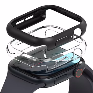 Ringke Slim 2-gab. apvalks Apple Watch 10 46mm - Caurspīdīgs un Matēts Melns