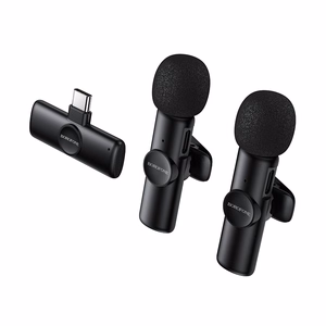 Borofone Lavalier bezvadu mikrofons BFK16A Winner Type C melns - 2 gab.