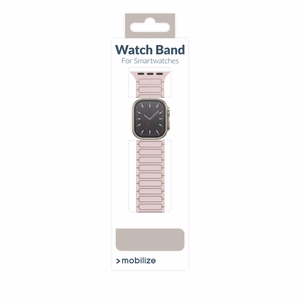 Mobilize silikona pulksteņa siksniņa - magnētiska - Apple 38/40/41mm - rozā