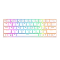 Royal Kludge RK61 RGB mehāniskā tastatūra, sarkanais slēdzis (balta) (QWERTY)