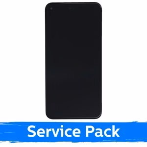 LCD displejs saderīgs ar Google Pixel 5 melns ar rāmi (Service Pack)