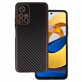 TEL PROTECT Leather Carbon viedtālruņa apvalks Xiaomi Redmi Note 11 5G/Note 11S 5G/Poco M4 Pro 5G melns
