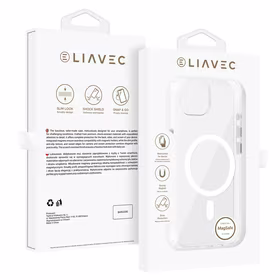 Viedtālruņa apvalks (m) Liavec Glossy Magsafe Clear Case Iphone 13/14 - balts
