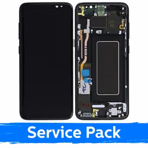 LCD дисплей для Samsung G950 S8 с рамкой Midnight Black (Service Pack)