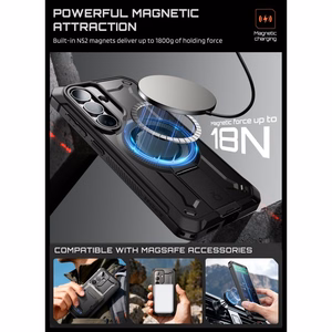 Supcase Unicorn Beetle Pro Mag MagSafe 2 komplektu futrālis Samsung Galaxy S26 - melns