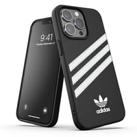 Adidas OR veidots apvalks PU iPhone 13 Pro / iPhone 13 - melns un balts