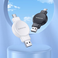 Borofone bezvadu indukcijas lādētājs viedpulkstenim BQ31 portatīvs 2,5W iWatch 1-9, SE/SE2, Ultra/Ultra2, Samsung Watch 1-7, Ultra melns