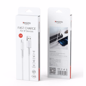 YESIDO KABELIS CA120 180W USB/TYPE-C 1M PVC 2A balts