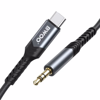 BWOO Kabelis AUX 3.5mm - USB-C BO-AUX066 melns