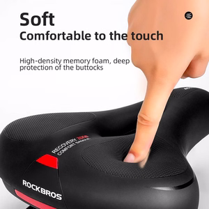 Rockbros AQ-6090R velosipēda sēdeklis - melns un sarkans