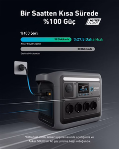 Anker Solix C1000X pārnēsājama elektrostacija 8 1800 W 12.9 kg