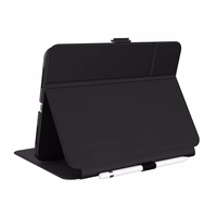 Speck Balance Folio – iPad 11" (2025) / 10.9" (2022) maciņš with MICROBAN Coating w/Magnet & statīvs up (melns)