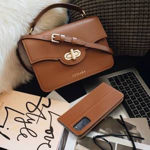 SMART PRO grāmatas tipa ādas viedtālruņa apvalks priekš SAMSUNG S25 FE brūns