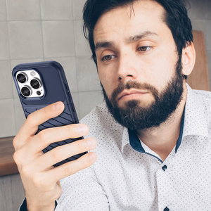 Thunder silikona viedtālruņa apvalks iPhone 16 Pro Max - zils