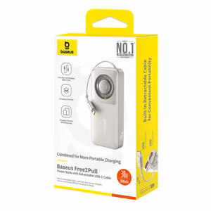Внешний аккумулятор Baseus OS Free2Pull 10000mAh 30W +кабель (серый)