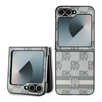 DKNY Checkered Pattern Printed Stripes Viedtālruņa apvalks Samsung Galaxy Z Flip 6 - beigs