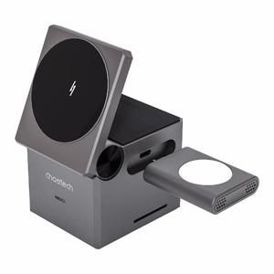 Choetech T632-F 3 vienā 15W indukcijas lādētājs (melns)