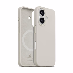 Crong Color Cover Magnetic vāciņš ar MagSafe iPhone 16 tālrunim, akmens bēšā krāsā