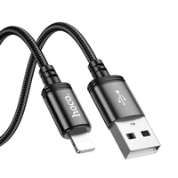 Kabelis USB A uz Lightning Hoco 2,4A 2 m X89 melns