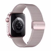 FORCELL F-DESIGN FA14 magnētiskā nerūsējošā tērauda siksniņa APPLE pulkstenim 38 / 40 / 41 mm rozā