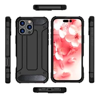 Hybrid Armor viedtālruņa apvalks iPhone 16 Pro Max - melns