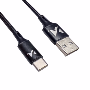 Wozinsky kabelis USB - USB Type-C 2,4A 2m melns (WUC-C2B)
