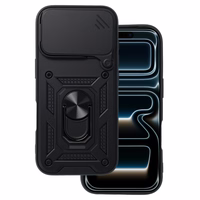 Bīdāms kameras bruņu viedtālruņa apvalks Iphone 17 Pro melns