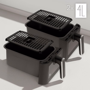 TEESA AIR FRYER DUAL POT XXL karstā gaisa friteris, 8 l, 2700 W