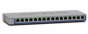 Netgear GS116 – nepārvaldāms 2. slāņa gigabitu Ethernet komutators, melns