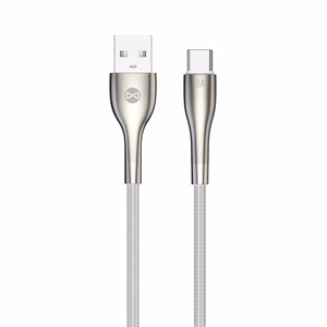 Forever Sleek kabelis USB - USB-C 1,0 m 3A balts