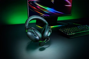 Razer Blackshark V2 X austiņas vadu galvas lente spēļu melnas, zaļas