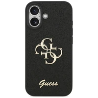 Guess Fixed Glitter Big 4G viedtālruņa apvalks iPhone 17 - melns