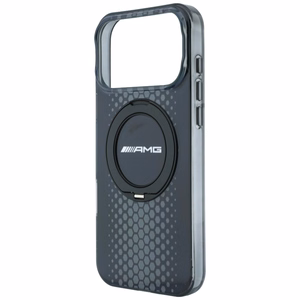 Mercedes AMG IML Double Layer Urban Line vāciņš modelim iPhone 18 Pro Max / 17 Pro Max, ar gredzenu-statīvu, saderīgs ar MagSafe – melns