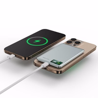 Blavec Portatīvais lādētājs 10000mAh BJ-03 Plāns 13,5mm - Type C - 22,5W magnētiskā Magsafe 3 in 1 (PBBJ03-MC10G) pelēka