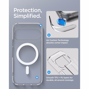 Spigen Ultra Hybrid Mag MagSafe aizsargvāciņš Google Pixel 11, caurspīdīgs / balts