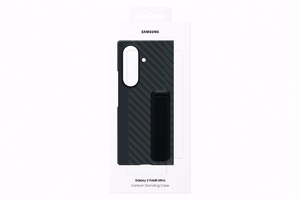 XF976SBE karbona maciņš ar statīvu Samsung Galaxy Fold 8 Ultra, melns