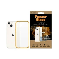 PanzerGlass ClearCase antibakteriālais viedtālruņa apvalks ar Military Grade sertifikātu iPhone 13 / 14 / 15 - caurspīdīgs dzeltens