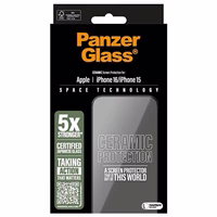PanzerGlass keramiskais aizsargstikls iPhone 16 6.1" Ultra-Wide Fit 2853